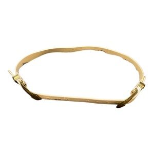 Anthropologie Women’s Off White Ivory Western Double Buckle Belt Size XS